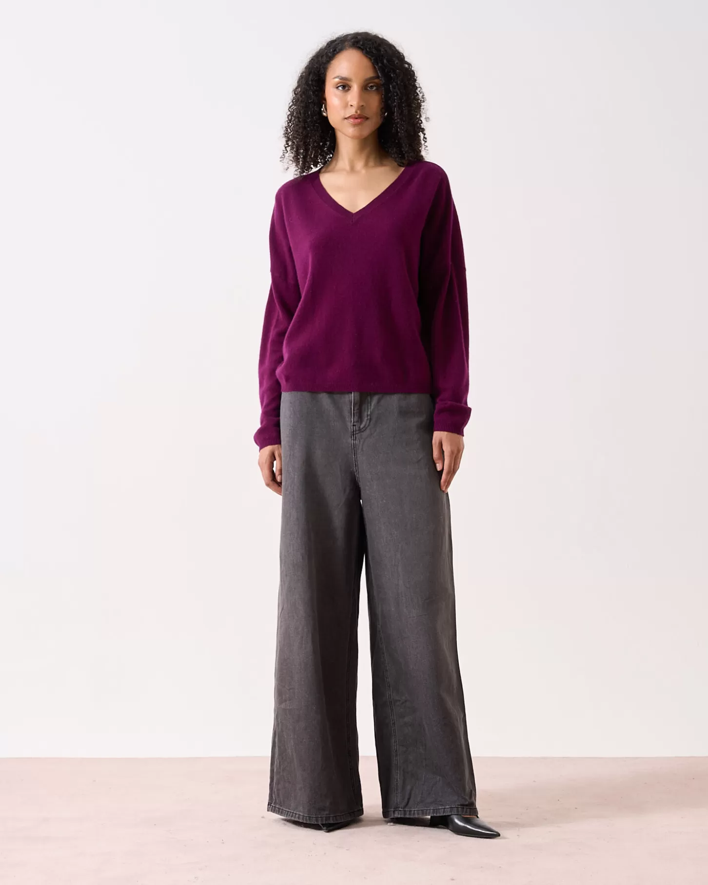 Col V | 100% Cachemire>Absolut Cashmere Alicia. Eggplant