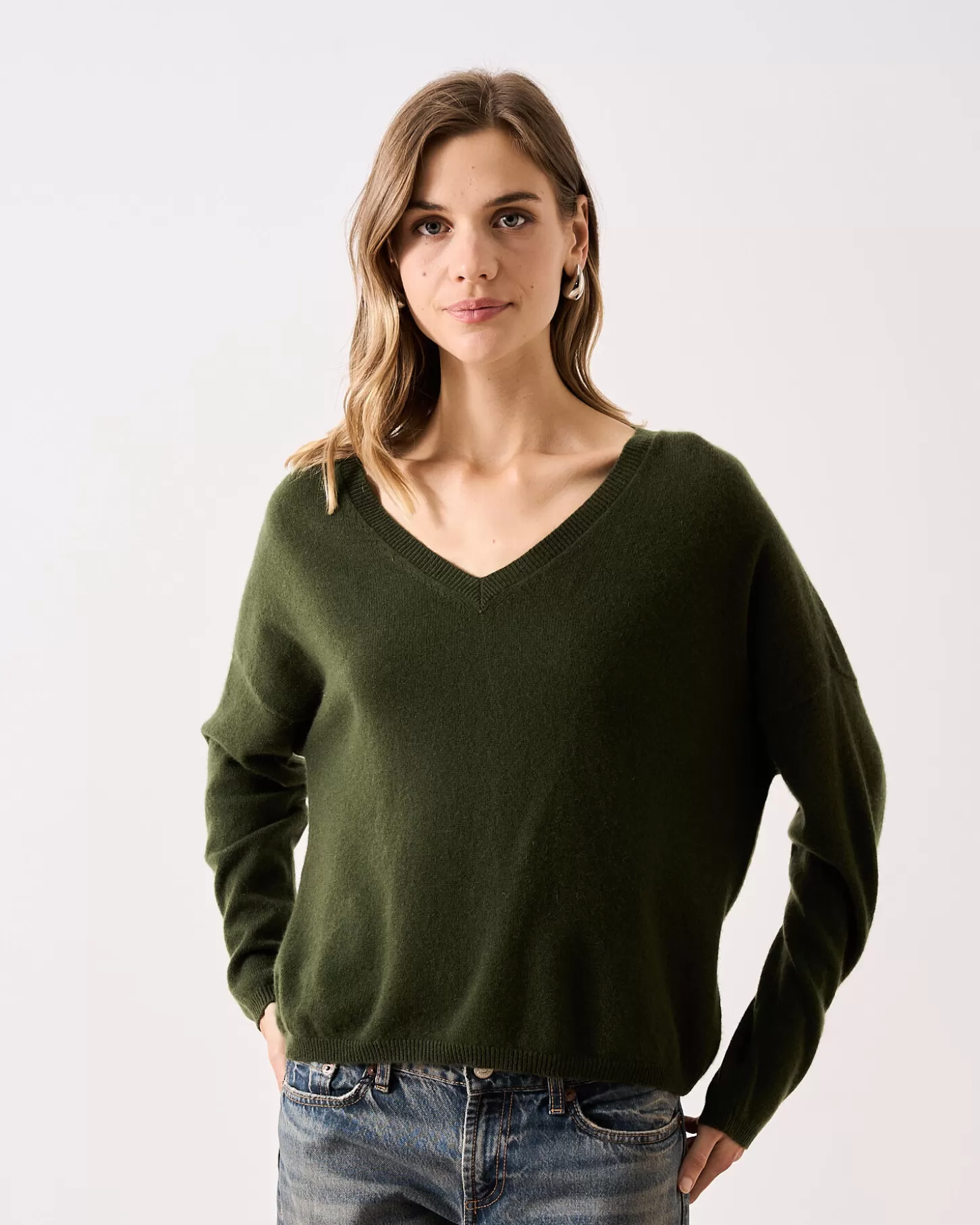 Col V | 100% Cachemire>Absolut Cashmere Alicia. Artichoke