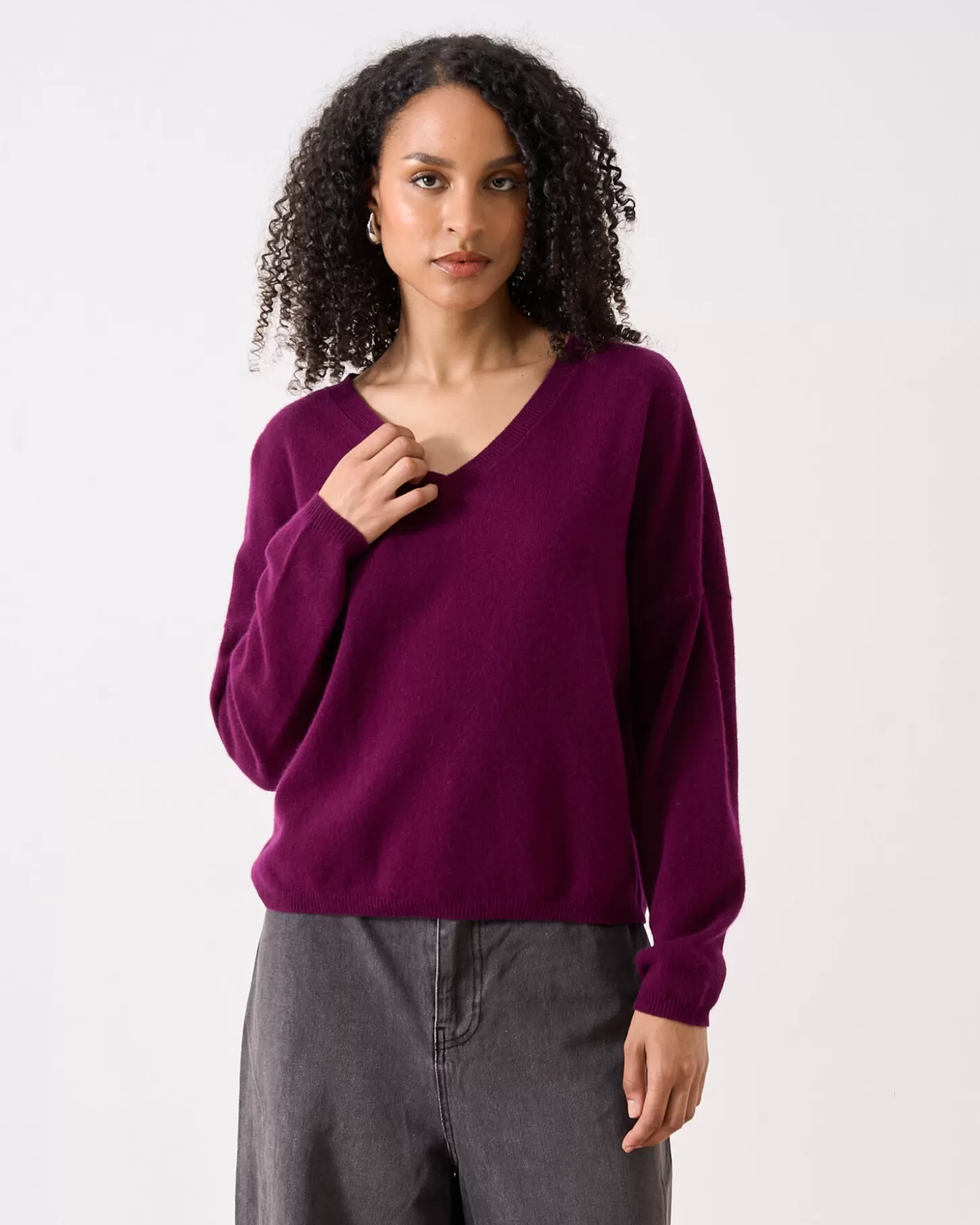 Col V | 100% Cachemire>Absolut Cashmere Alicia. Eggplant