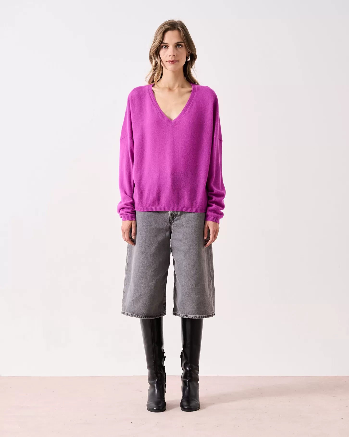 Col V | 100% Cachemire>Absolut Cashmere Alicia. VIOLET FLUO