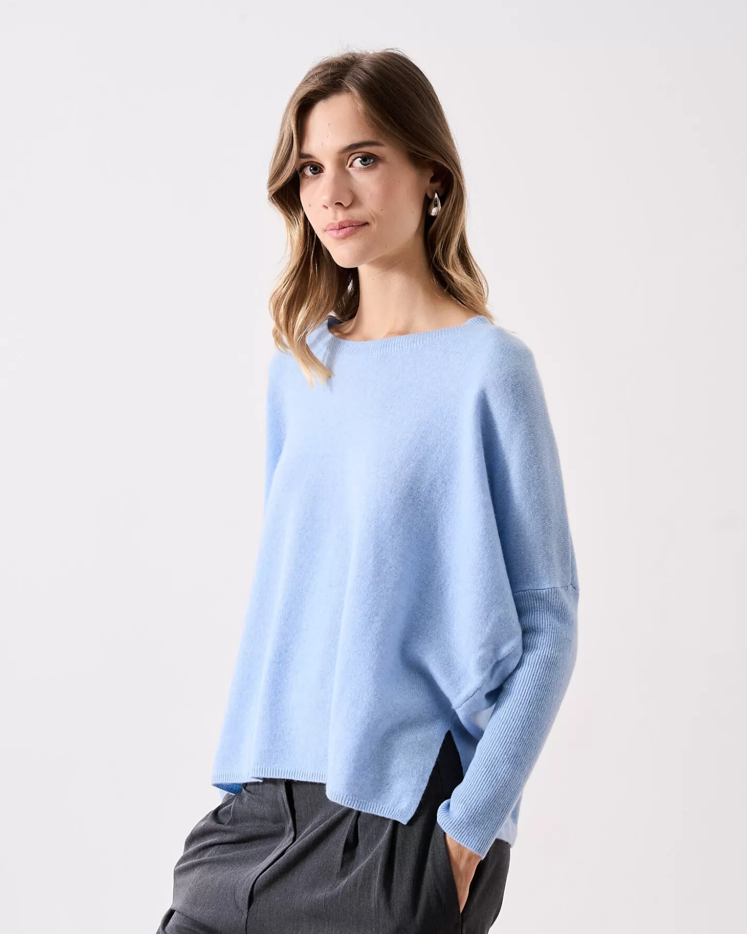 Col Rond | 100% Cachemire>Absolut Cashmere Astrid. Cloudy blue