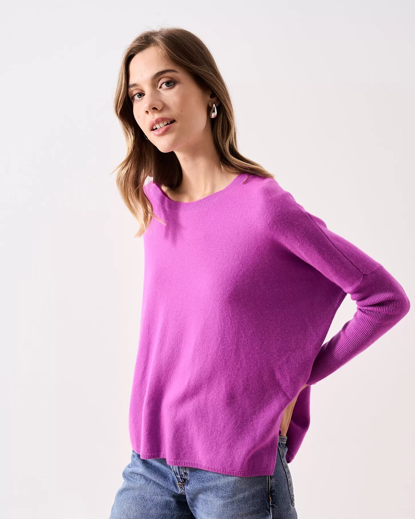 Col Rond | Ponchos>Absolut Cashmere Astrid. VIOLET FLUO