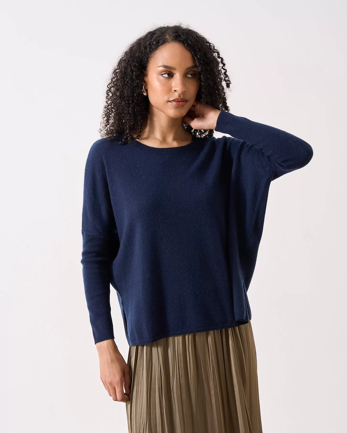 Col Rond | 100% Cachemire>Absolut Cashmere Astrid. Bleu Marine