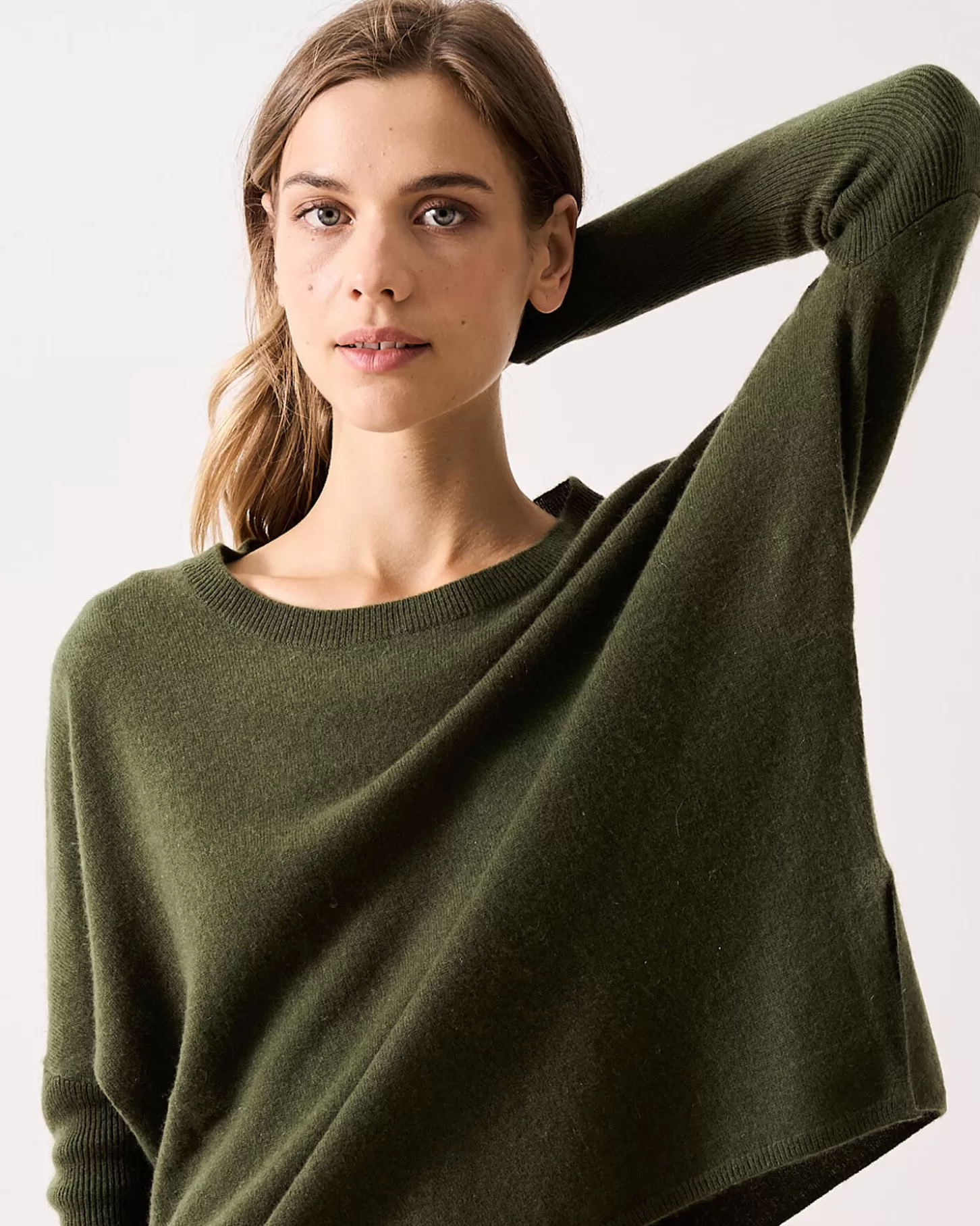 Col Rond | Ponchos>Absolut Cashmere Astrid. Artichoke