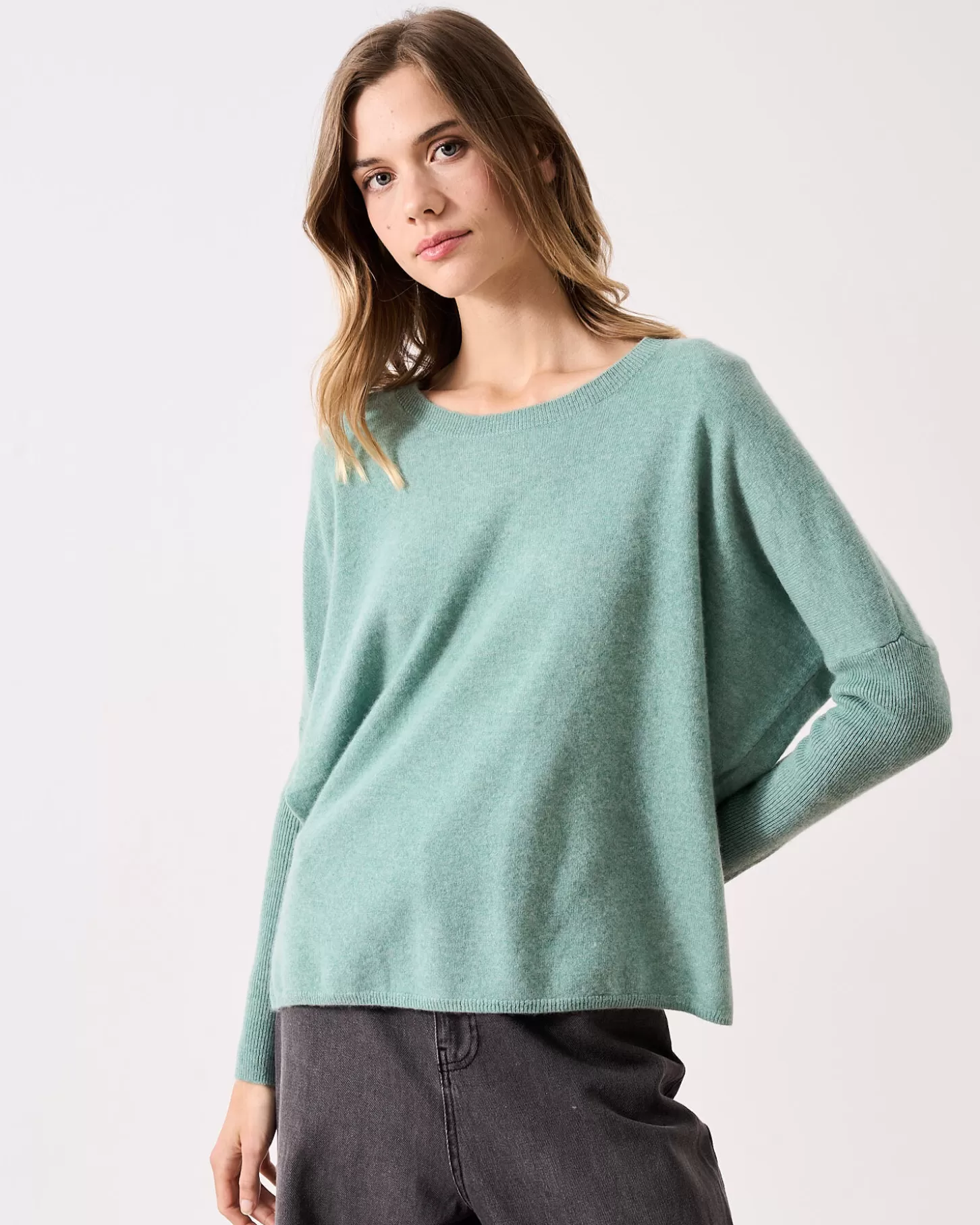 Col Rond | 100% Cachemire>Absolut Cashmere Astrid. Sage