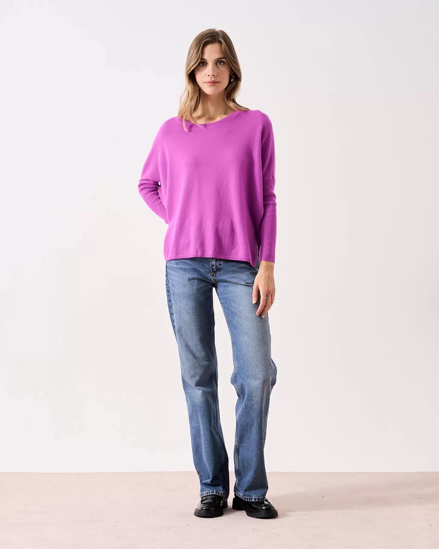 Col Rond | Ponchos>Absolut Cashmere Astrid. VIOLET FLUO