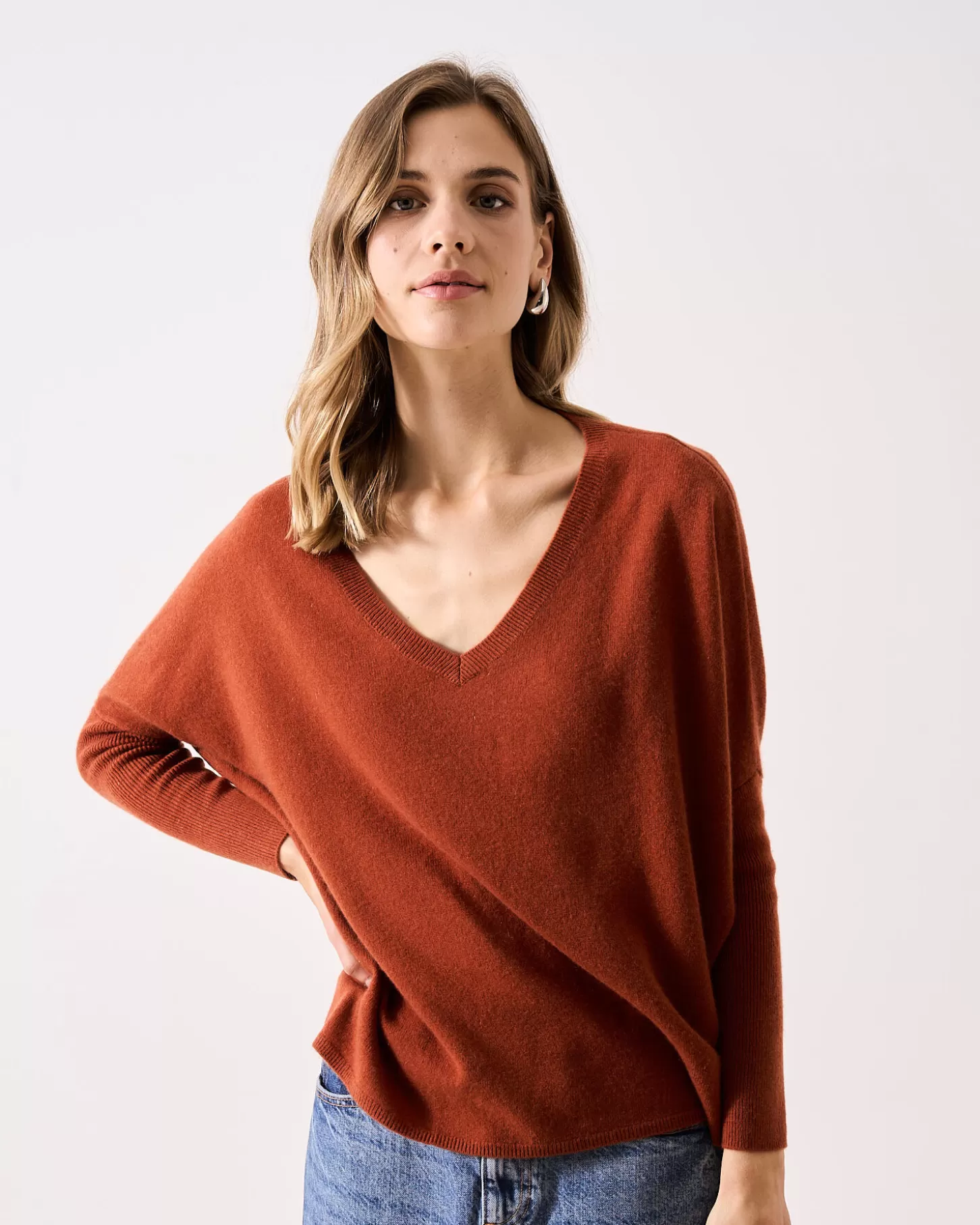 Col V | Ponchos>Absolut Cashmere Camille. Cinnamon