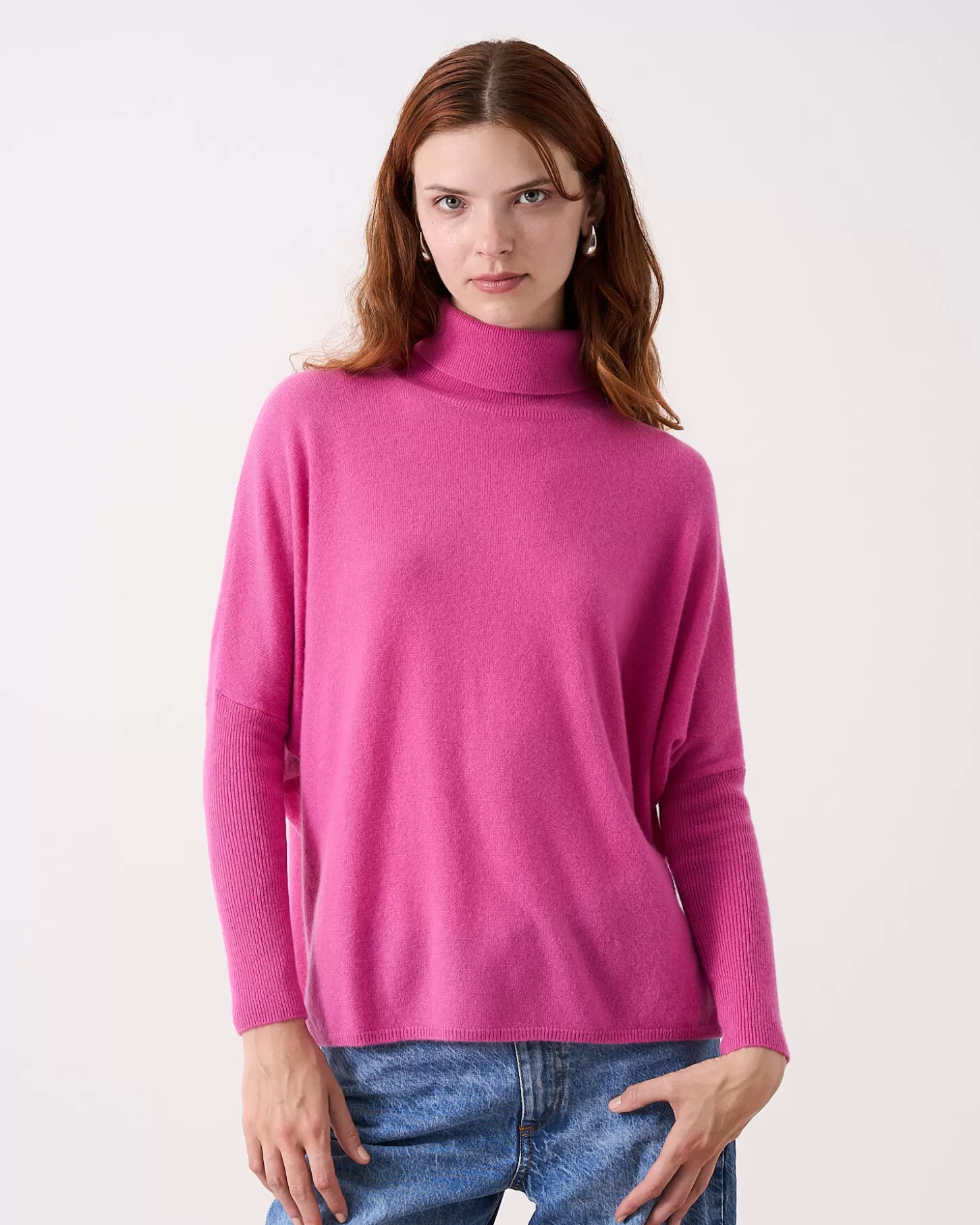 Col Roulé | Ponchos>Absolut Cashmere Clara. Rosebud