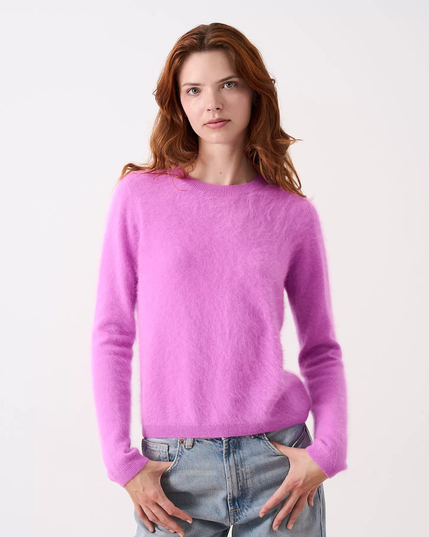 Cachemire Brossé | Col Rond>Absolut Cashmere Clare. VIOLET FLUO