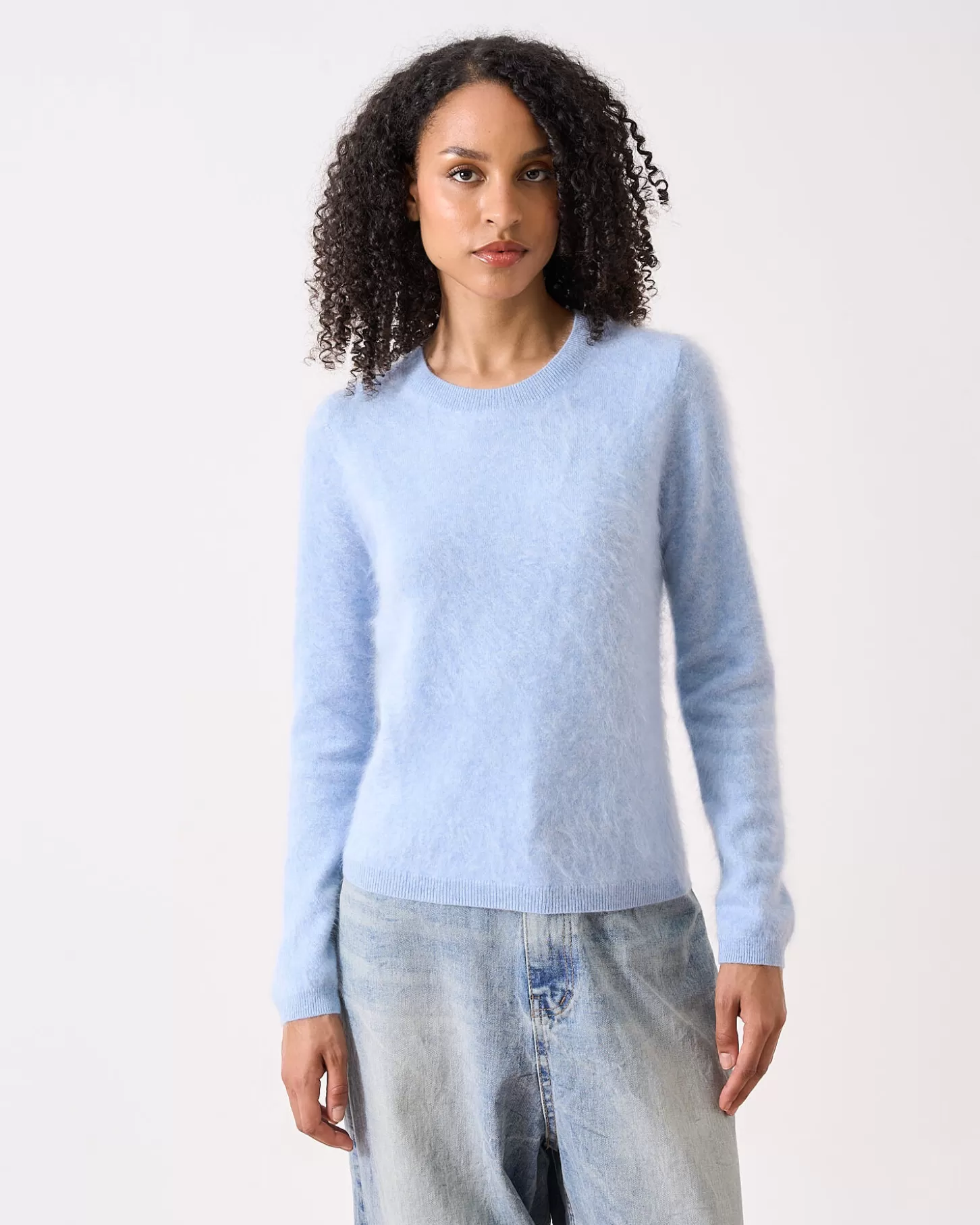 Cachemire Brossé | Col Rond>Absolut Cashmere Clare. Cloudy blue