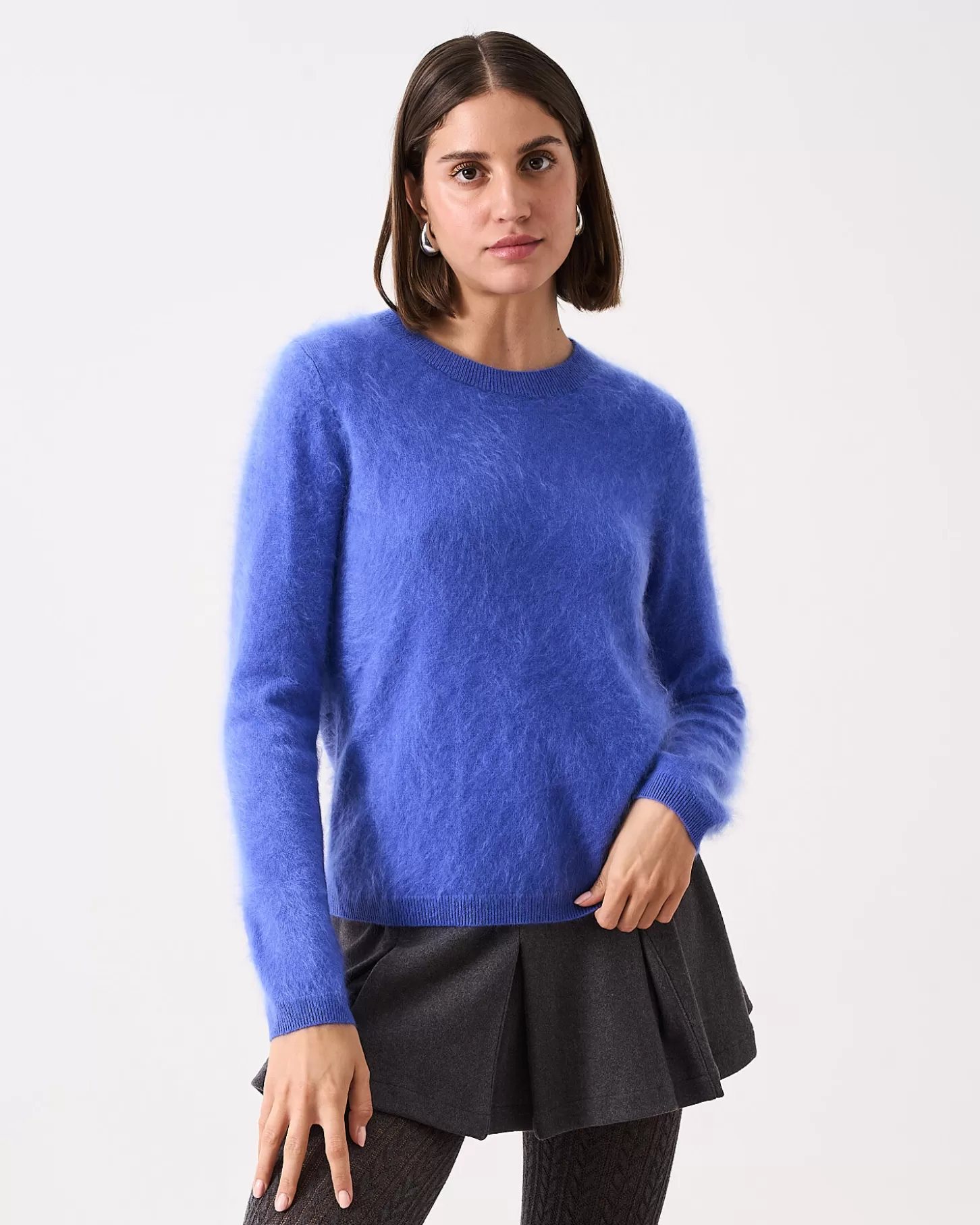 Cachemire Brossé | Col Rond>Absolut Cashmere Clare. Fairy blue