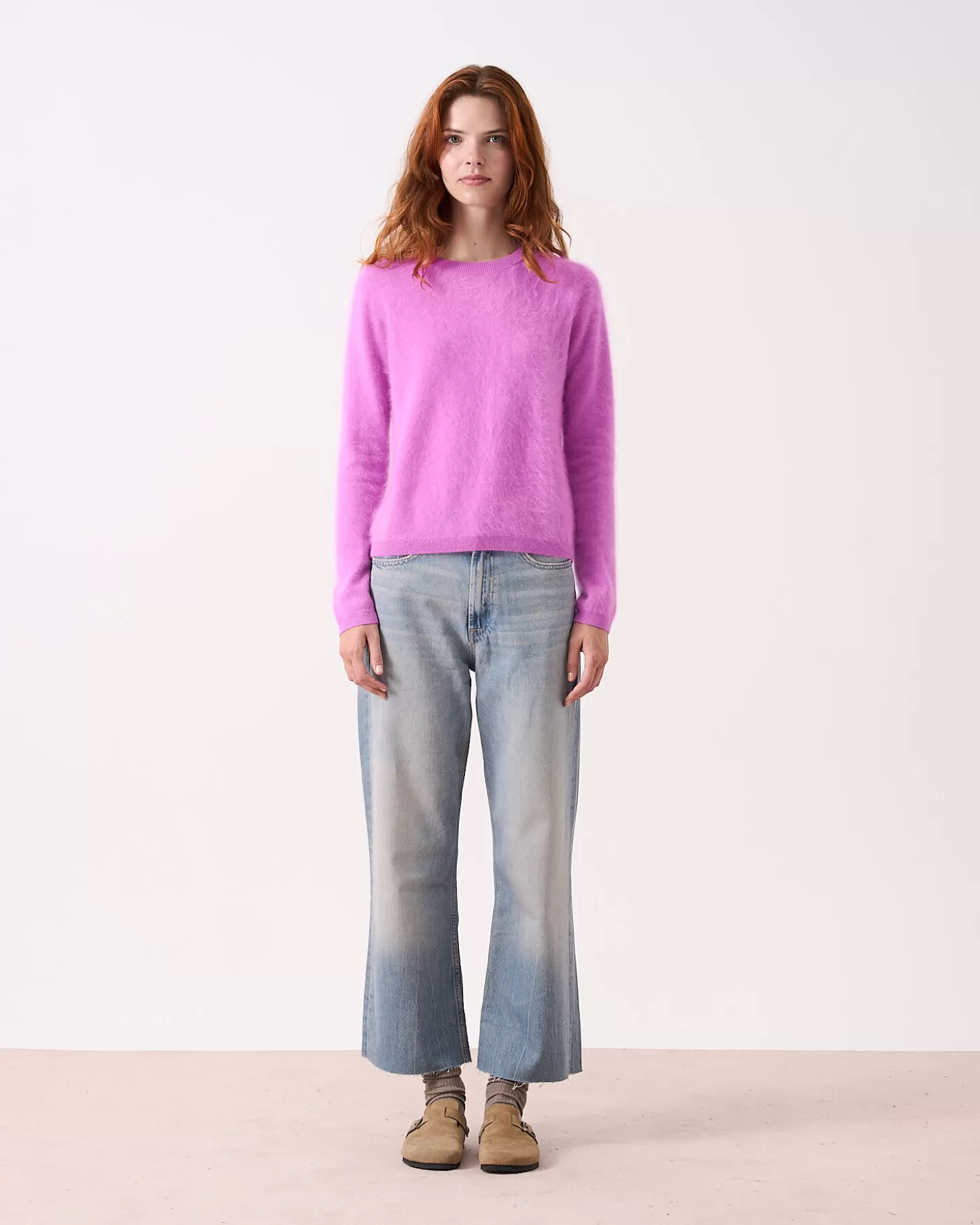 Cachemire Brossé | Col Rond>Absolut Cashmere Clare. VIOLET FLUO