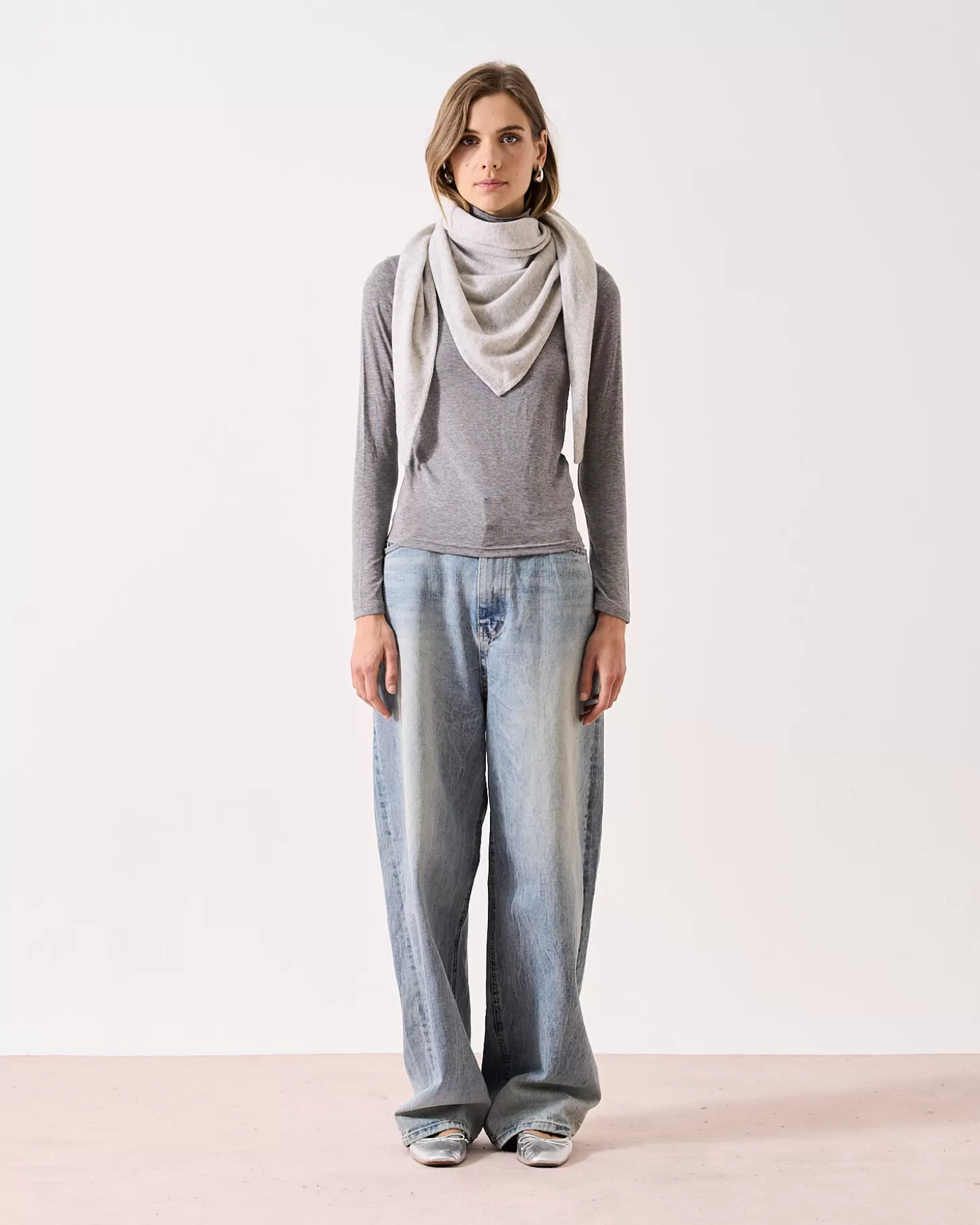 Écharpes & Tours De Cou | 100% Cachemire>Absolut Cashmere Gladys. Gris chiné clair