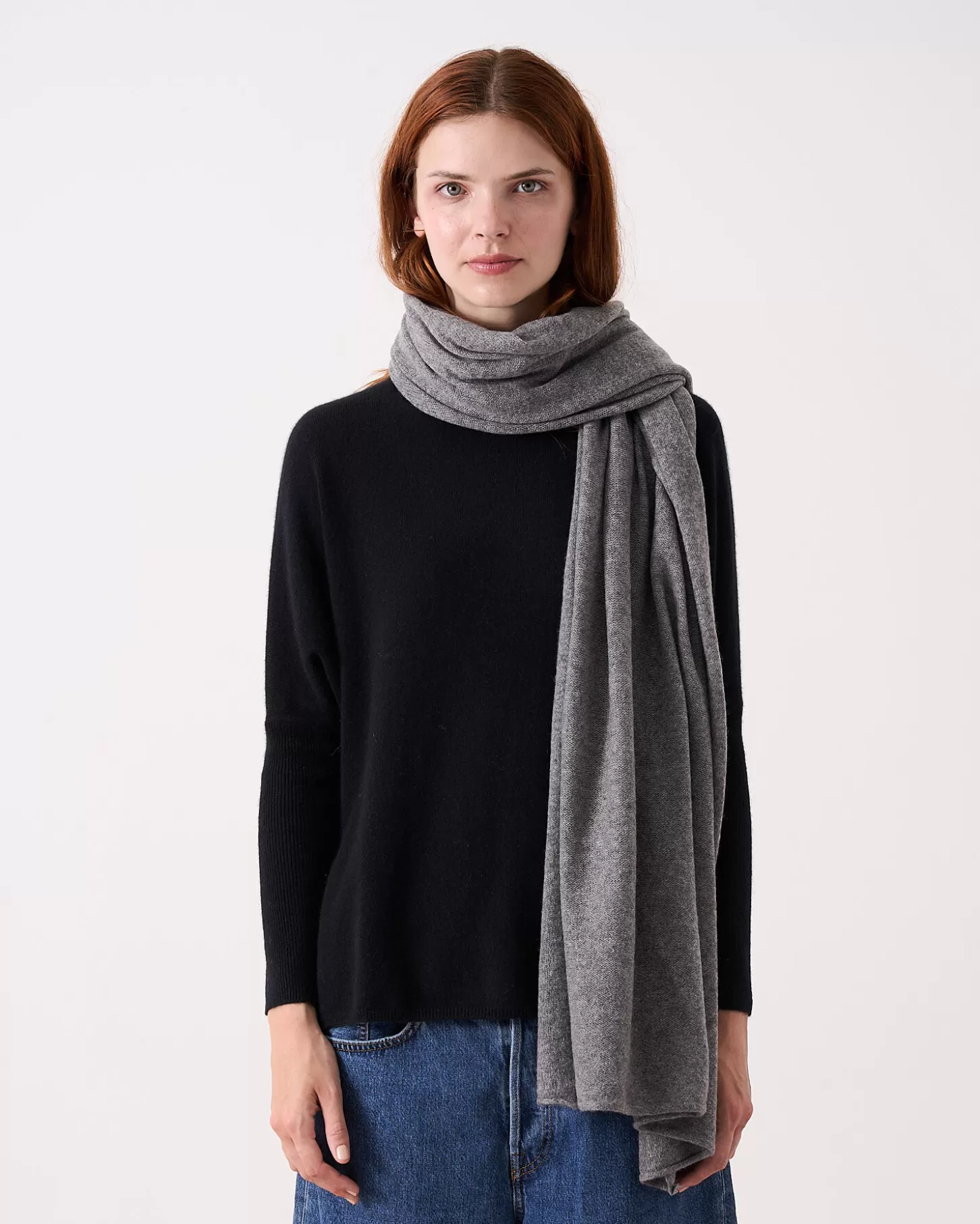 Écharpes & Tours De Cou | 100% Cachemire>Absolut Cashmere Infinity. Gris chiné foncé