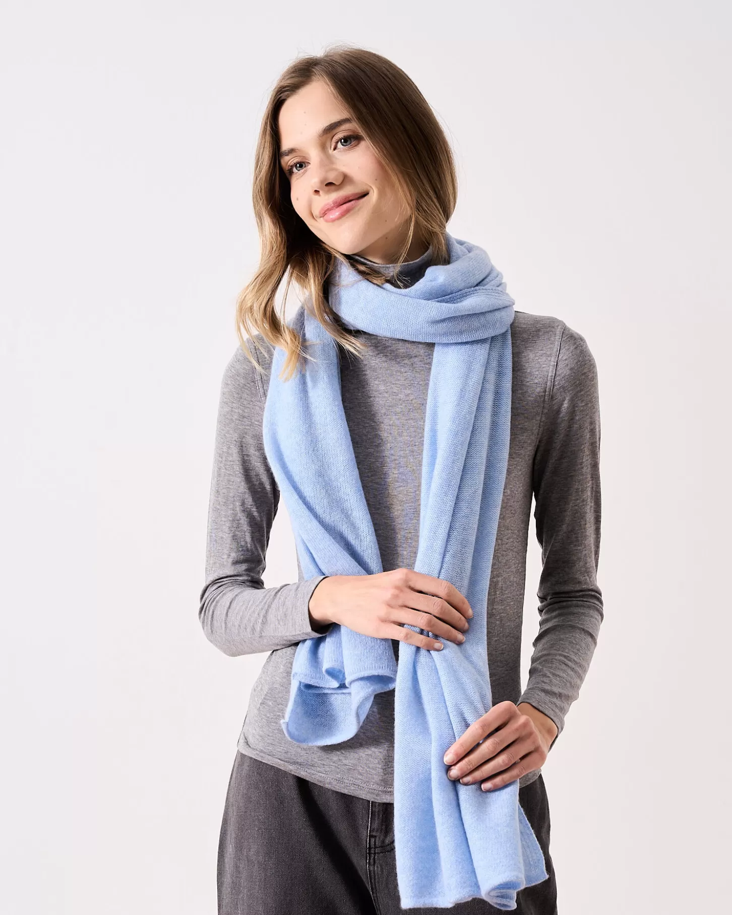 Écharpes & Tours De Cou | 100% Cachemire>Absolut Cashmere Infinity. Cloudy blue