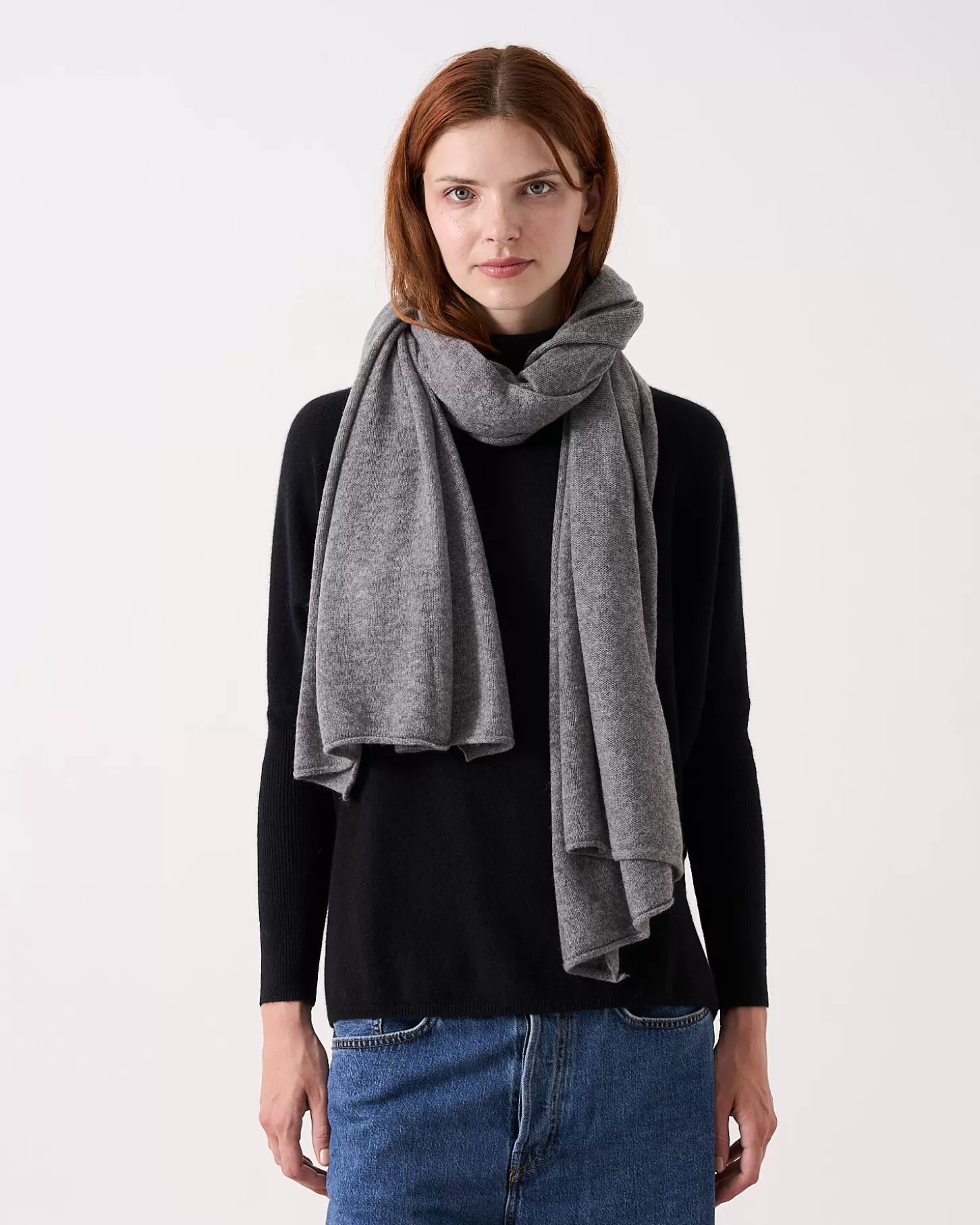 Écharpes & Tours De Cou | 100% Cachemire>Absolut Cashmere Infinity. Gris chiné foncé