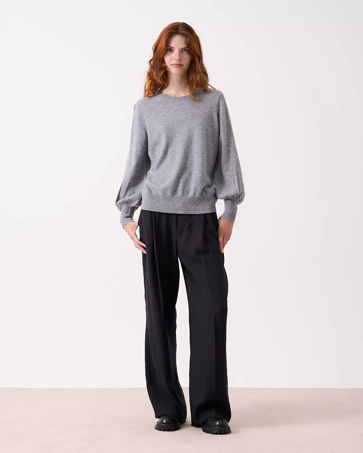 Col Rond>Absolut Cashmere Joy Sparkles Heather grey