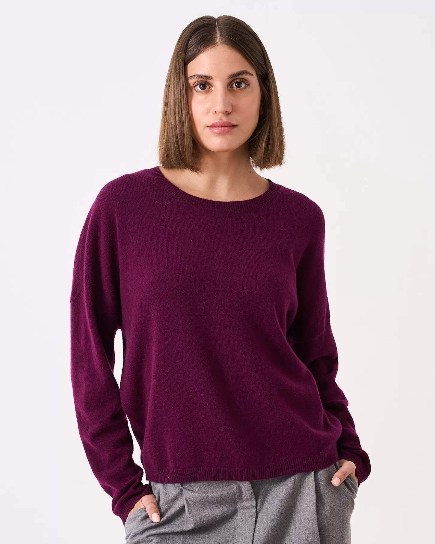 Col Rond | 100% Cachemire>Absolut Cashmere Kaira. Eggplant