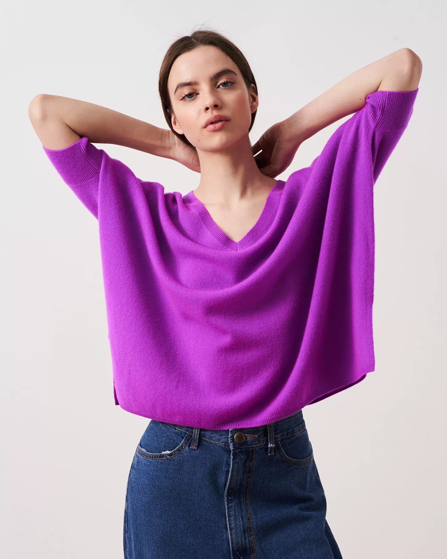 Col V | Ponchos>Absolut Cashmere Kate. VIOLET FLUO