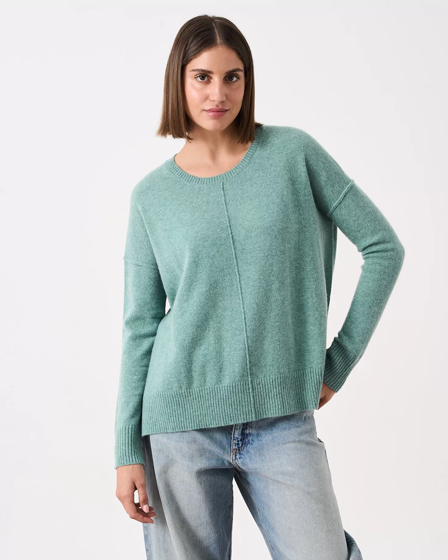 Col Rond | 100% Cachemire>Absolut Cashmere Kenza. Sage