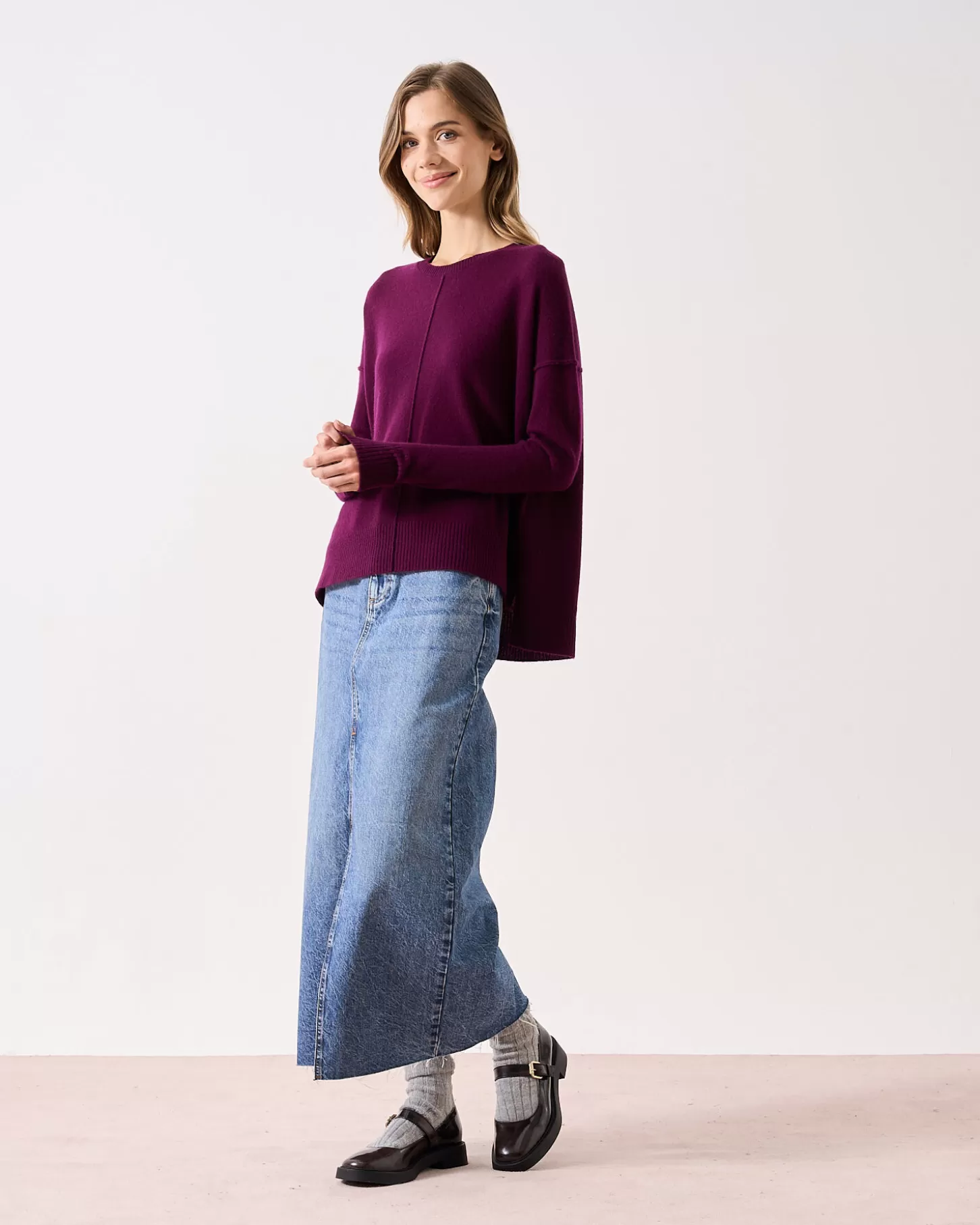 Col Rond | 100% Cachemire>Absolut Cashmere Kenza. Eggplant