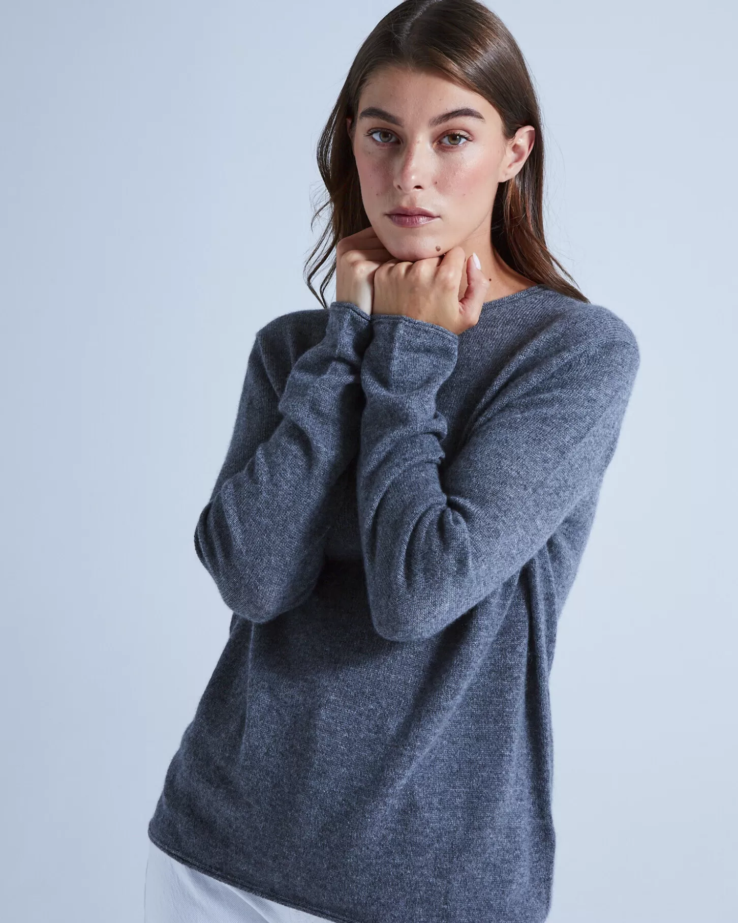 Pulls & Hoodies | Col Rond>Absolut Cashmere Lolly. Gris chiné foncé