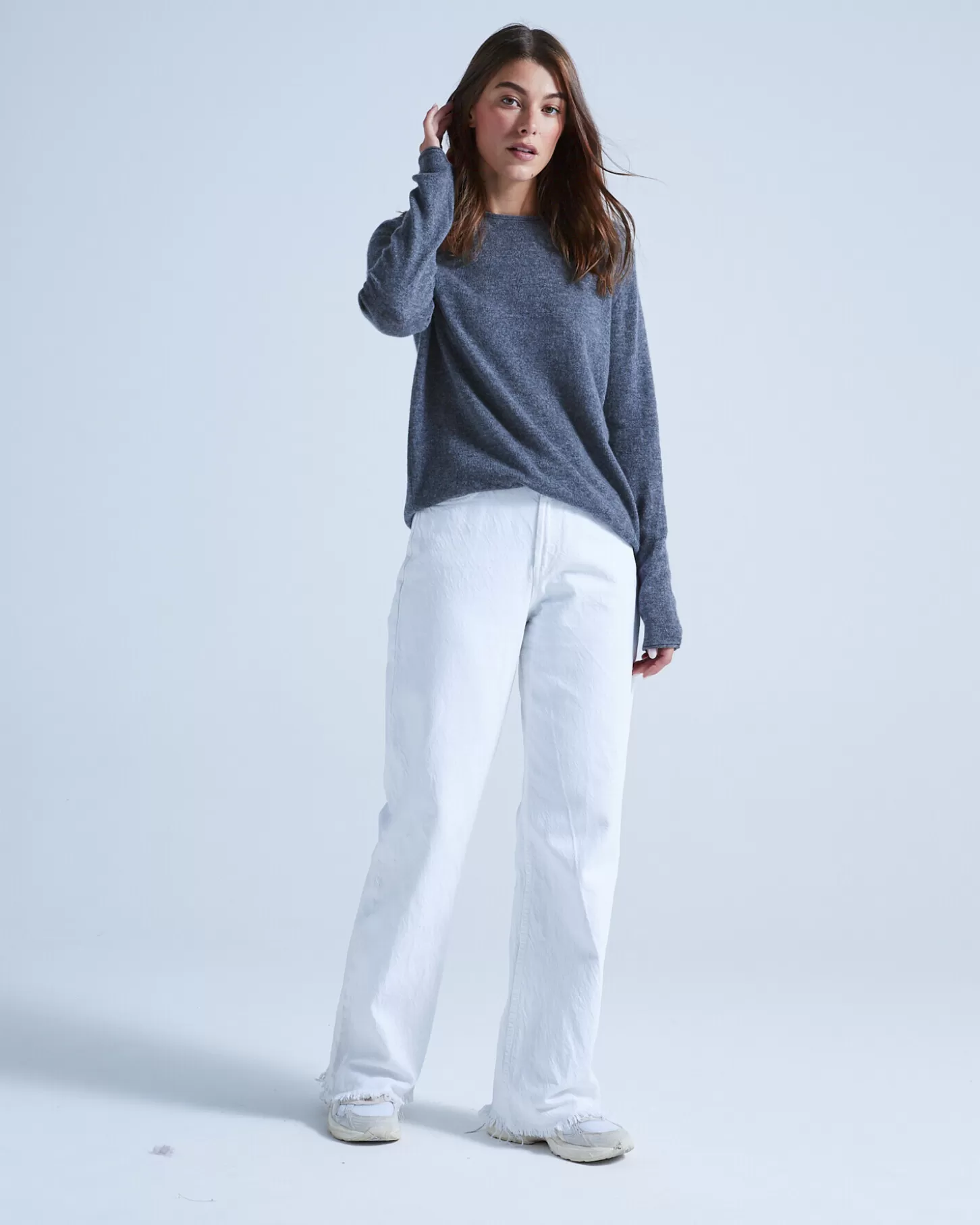 Pulls & Hoodies | Col Rond>Absolut Cashmere Lolly. Gris chiné foncé