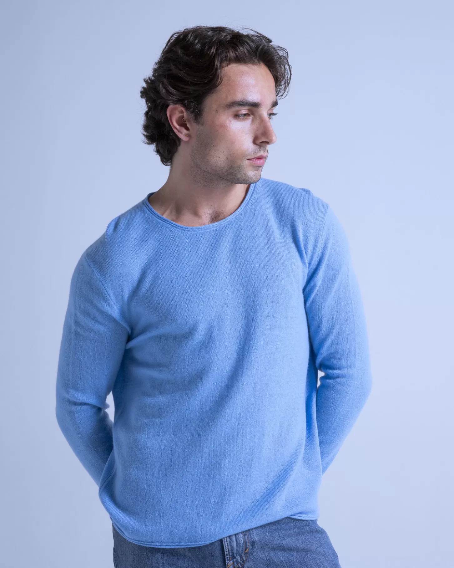 Pulls & Hoodies | Col Rond>Absolut Cashmere Lolly. AZUR