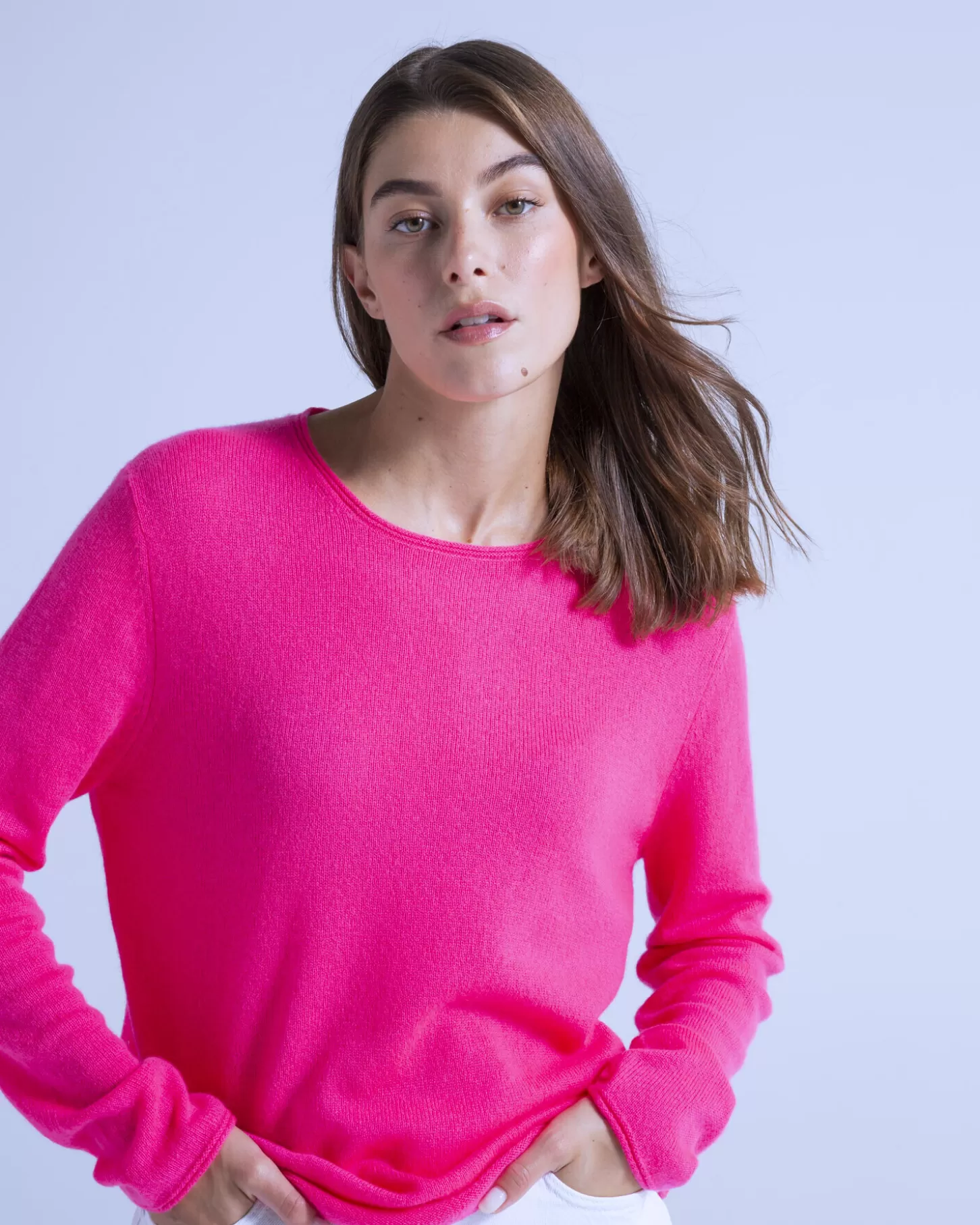 Pulls & Hoodies | Col Rond>Absolut Cashmere Lolly. ROSE FLUO