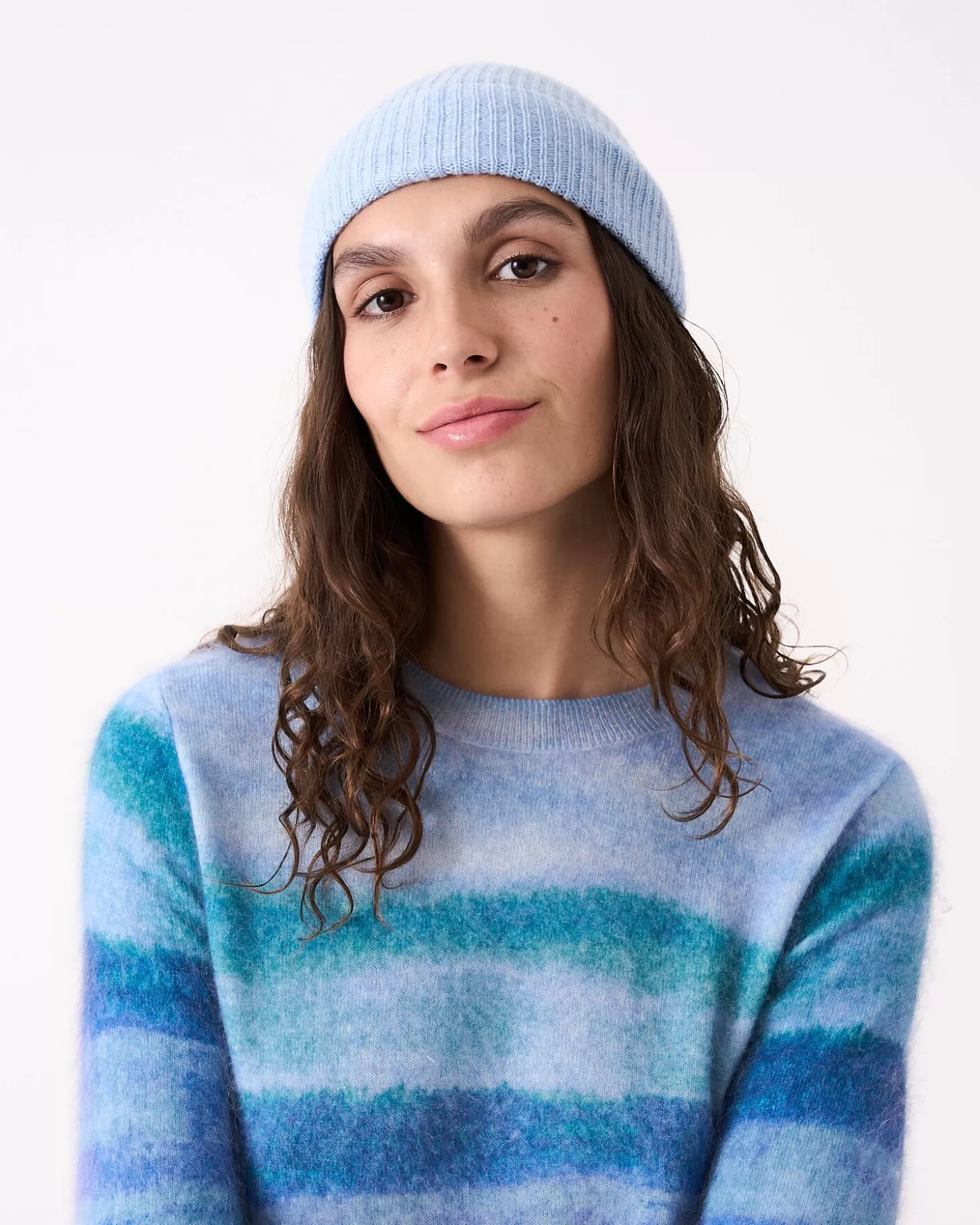 Bonnets & Cagoules | 100% Cachemire>Absolut Cashmere Maeve. Cloudy blue