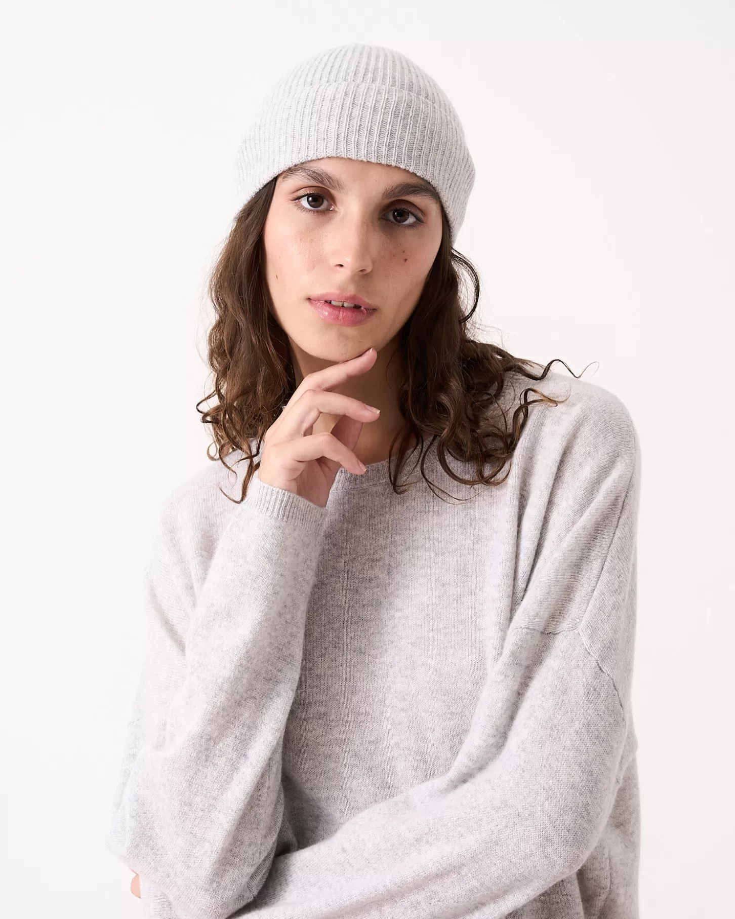 Bonnets & Cagoules | 100% Cachemire>Absolut Cashmere Maeve. Gris chiné clair