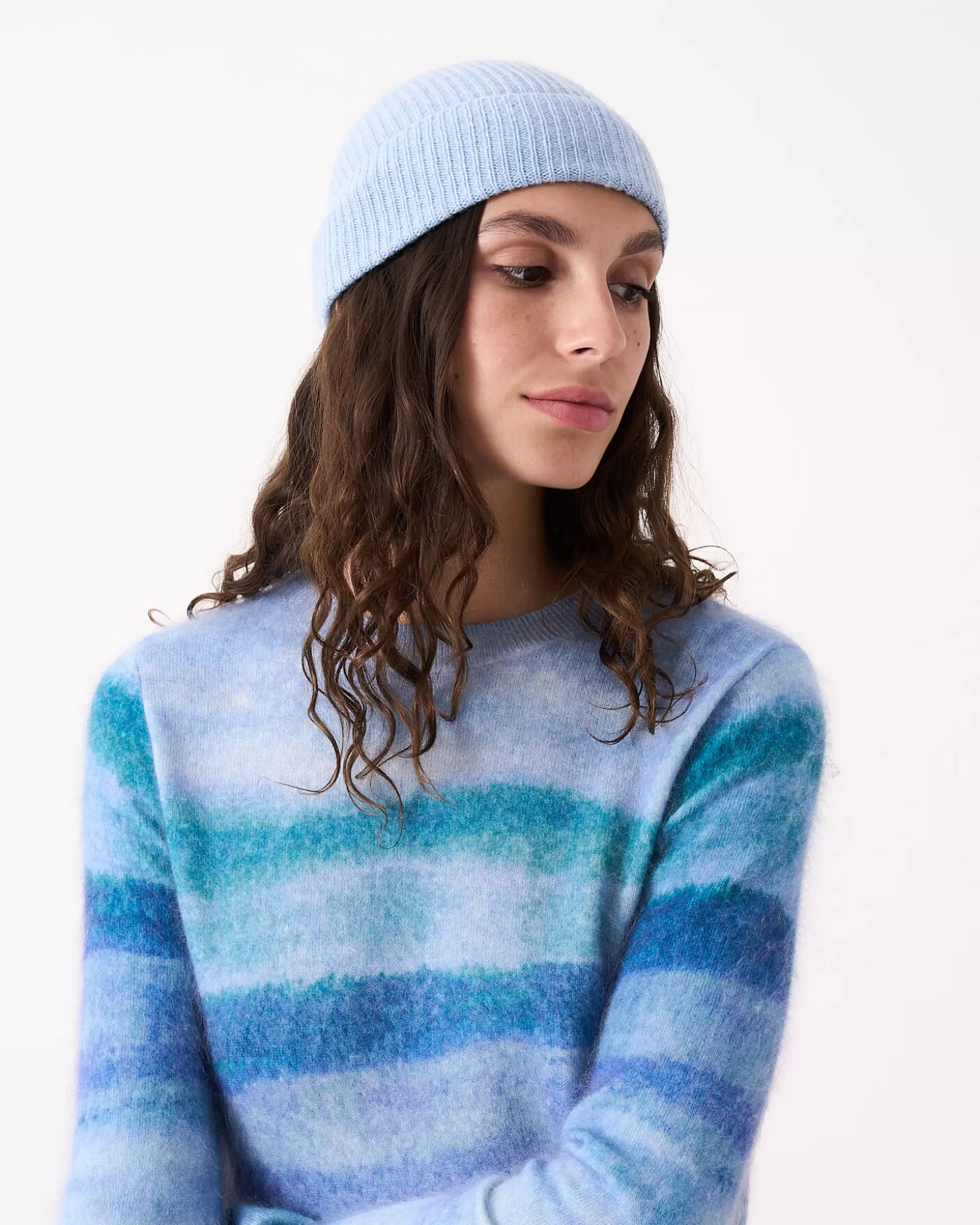 Bonnets & Cagoules | 100% Cachemire>Absolut Cashmere Maeve. Cloudy blue